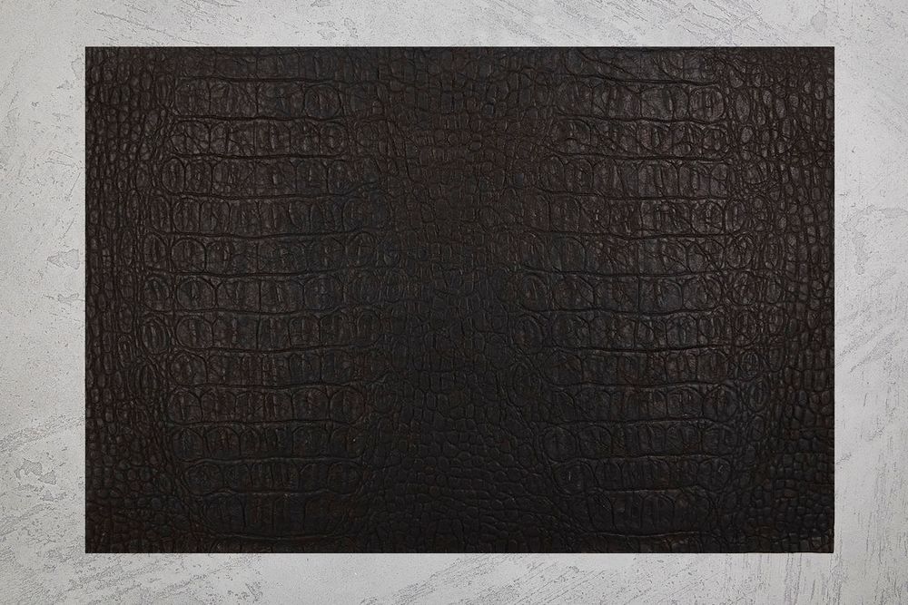 Кожа, имитация крокодила чёрная 1,2-1,4мм