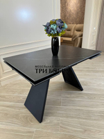 Кухонный раскладной стол "Хилтон", черный мрамор