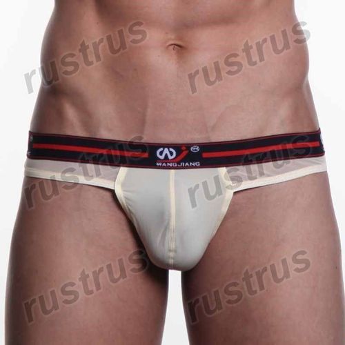 Мужские трусы стринги бежевые WANGJIANG WG00071