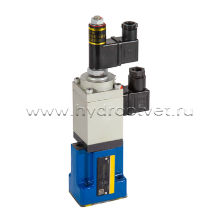 2FRE6B-2X/25QK4MV - Пропорциональный регулятор расхода Ду6 без доп. канала (стандарт), номинальный расход 25 л/мин, характеристика прогрессивная, обратный клапан - нет