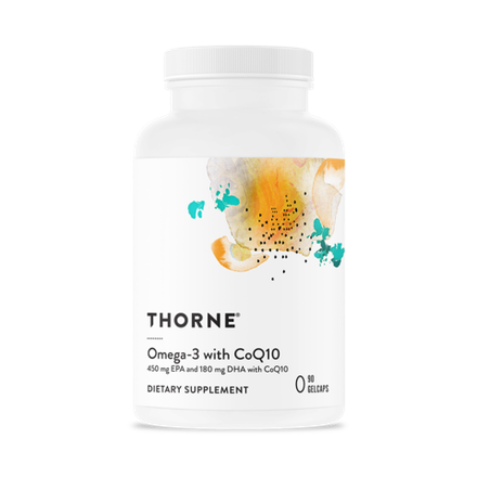 Thorne Research, Омега-3 с коэнзимом Q10, Omega-3 w/ CoQ10, 90 капсул