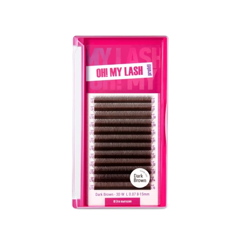 Ресницы коричневые OH! MY LASH пучки MIX 3D
