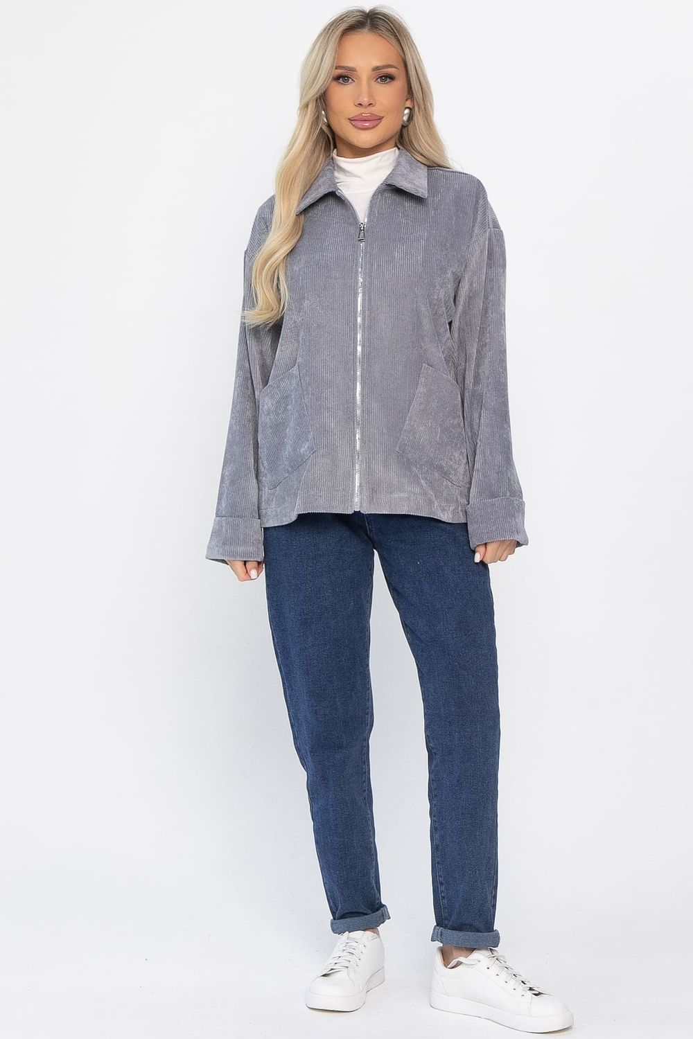 Жакет вельветовый Реджина (серый) Б14564-9М LT Collection