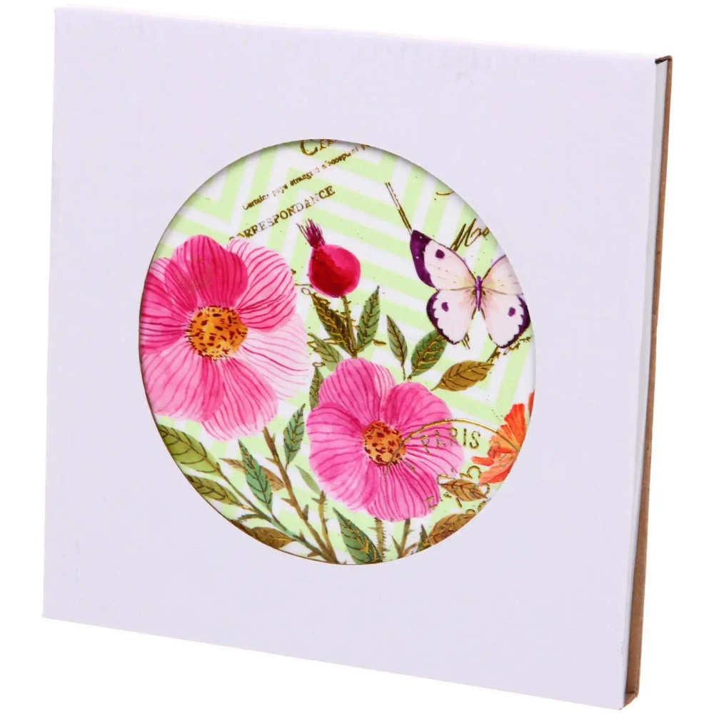 Подставка керамическая 18 см «Бабочка в маках»