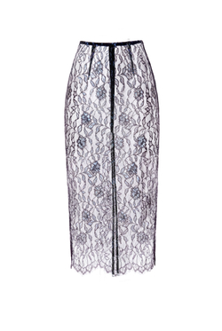 «Soft lace skirt» Прозрачная юбка миди из кружева.