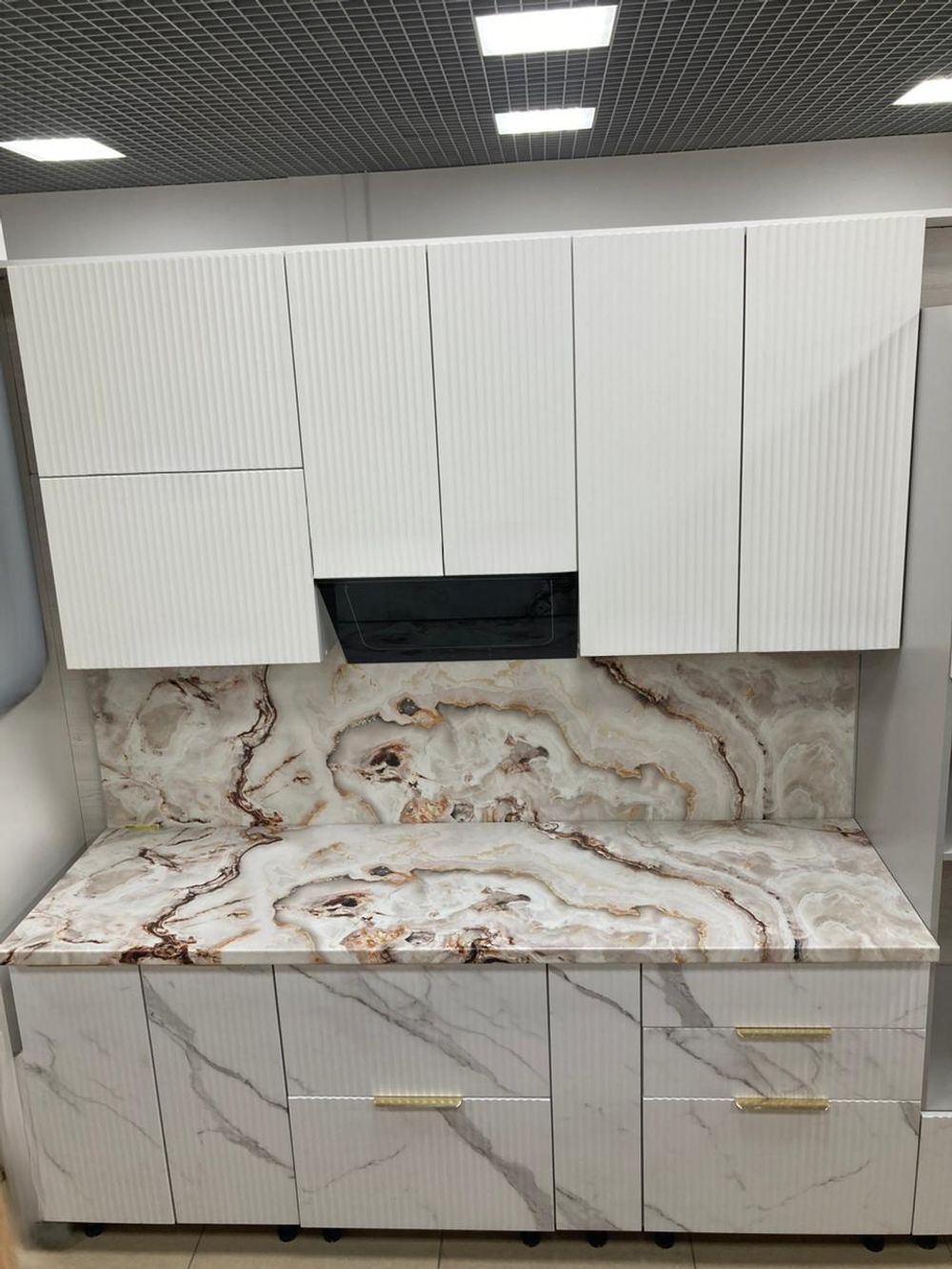 Модульная кухня "Монца" 1800 Белый софт