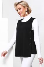 Жилет свободный черный DStrend (Акция)