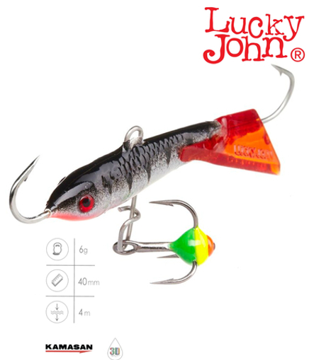 Балансир LUCKY JOHN Classic №4 (+тройник), цвет 12HRT, арт. 81401-12HRT