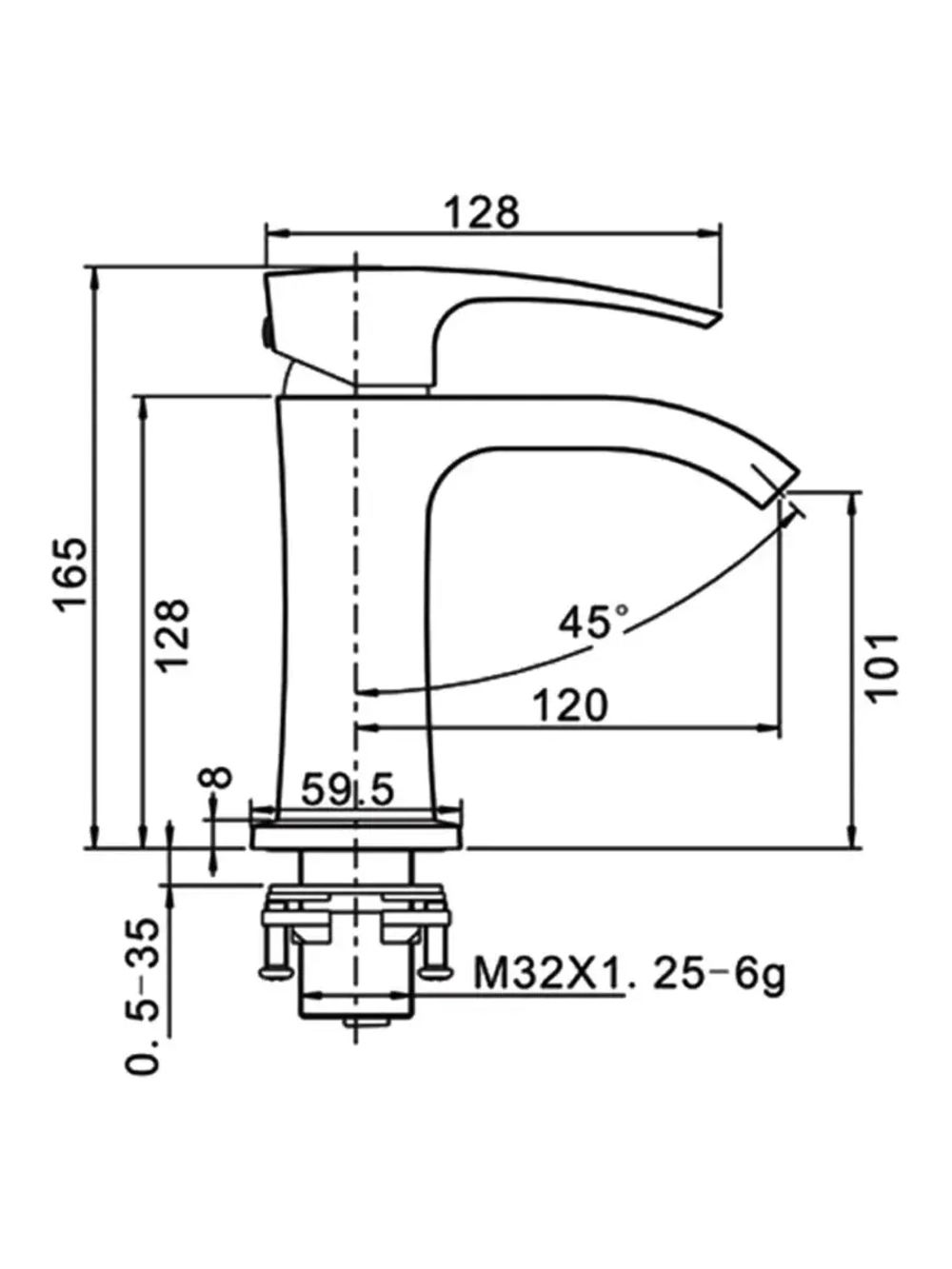 Смеситель для раковины GAPPO G1007-6