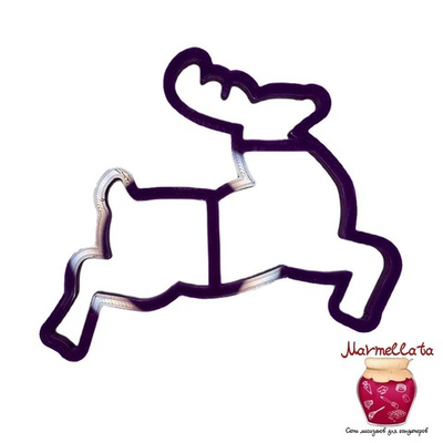 Вырубка пластиковая "Олень бегущий" (14*12 см)