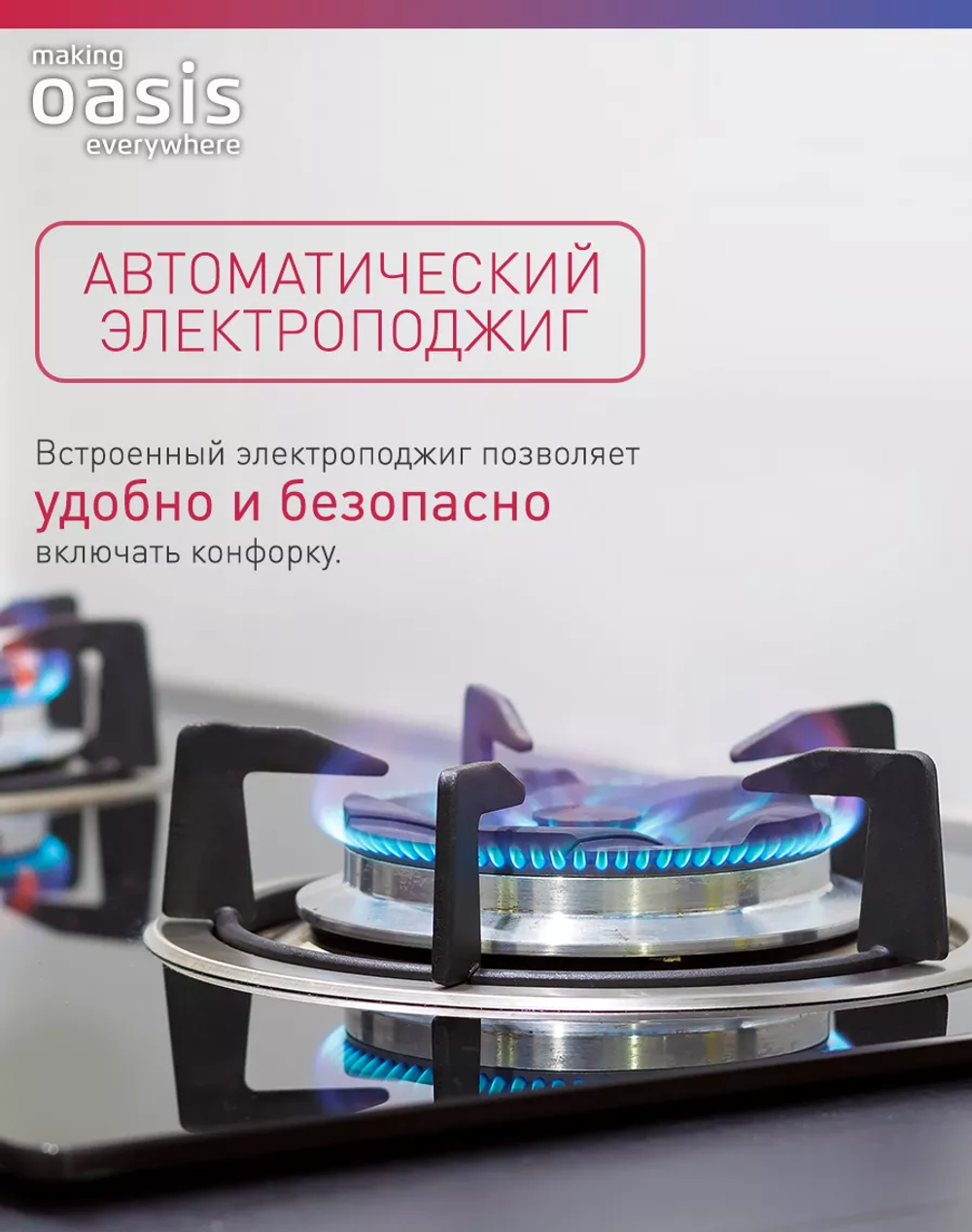 Варочная панель газовая OASIS P-MEBGD