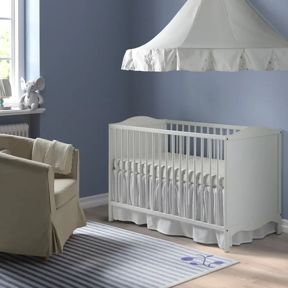 Кровать для новорожденных - IKEA SMÅGÖRA/SMAGORA, 60x120 см, белый, СМОГЁРА ИКЕА