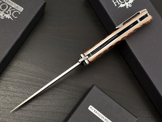 Нож НОКС Финка-М Red Cupper (348-130006) - рукоять красная медь