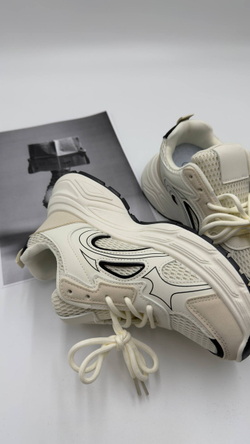 Кроссовки женские экокожа арт. 841-5 цвет "бежевый"