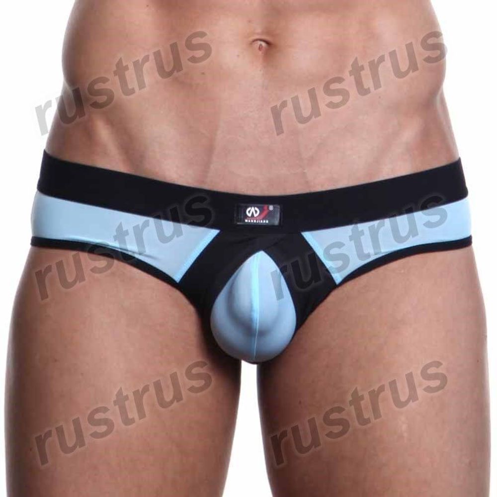 Мужские трусы брифы голубые WANGJIANG WG00032