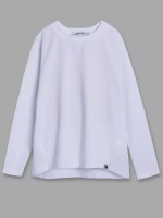 Лонгслив для девочки белый оверсайз