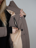 Парка женская зимняя куртка город горький коричневый какао