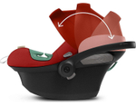 Коляска 3 в 1 Cybex Priam IV Chrome Brown complete и автокресло Aton S2 i-Size Hibiscus Red Cozy Beige