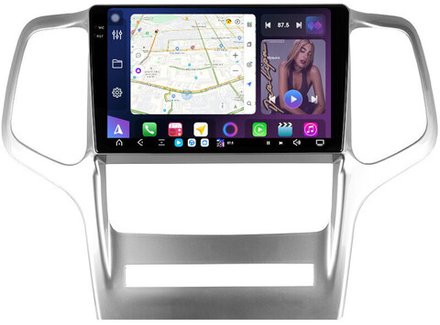 Магнитола для Jeep Grand Cherokee WK2 2010-2013 - FarCar GX9-9568 монитор 9.5" 2K QLED на Android 14, TS20, 6+128Гб, CarPlay, 4G SIM-слот