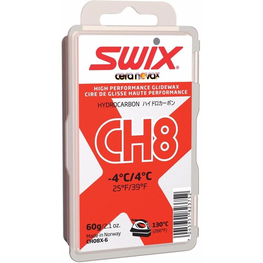 Парафин SWIX CH8X, (+4-4 C), Red, 60 g