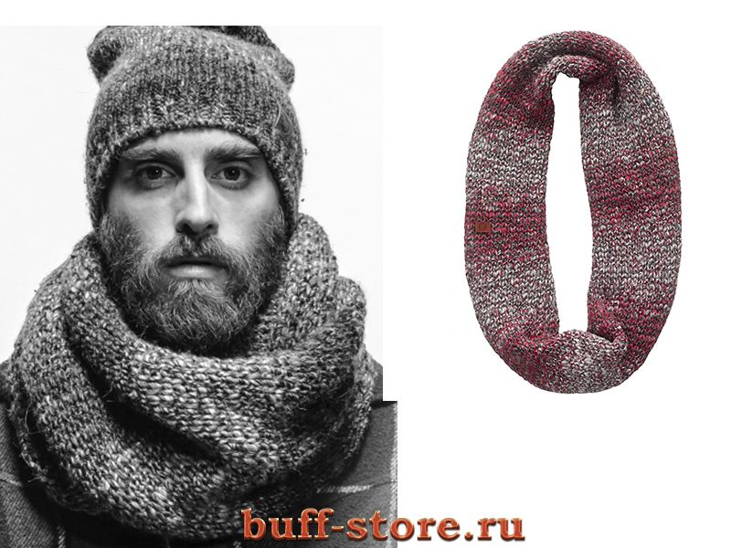 Вязаный шарф-снуд Buff Dryn Ruby Wine Фото 1