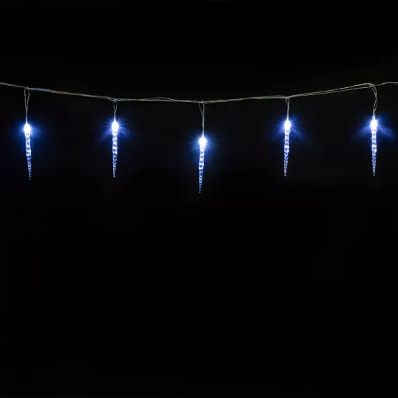 Гирлянда Сосульки 4 м., Белые 16 см., 24В, 16 LED, провод прозрачный ПВХ, IP54, LTC (IC16.16-10-1W)