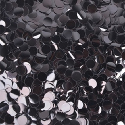 Конфетти фольга, Круги, Черный, 1 см, 50 гр