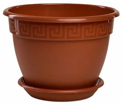 Горшок Антик 3.6 л D22 терракот с поддоном.