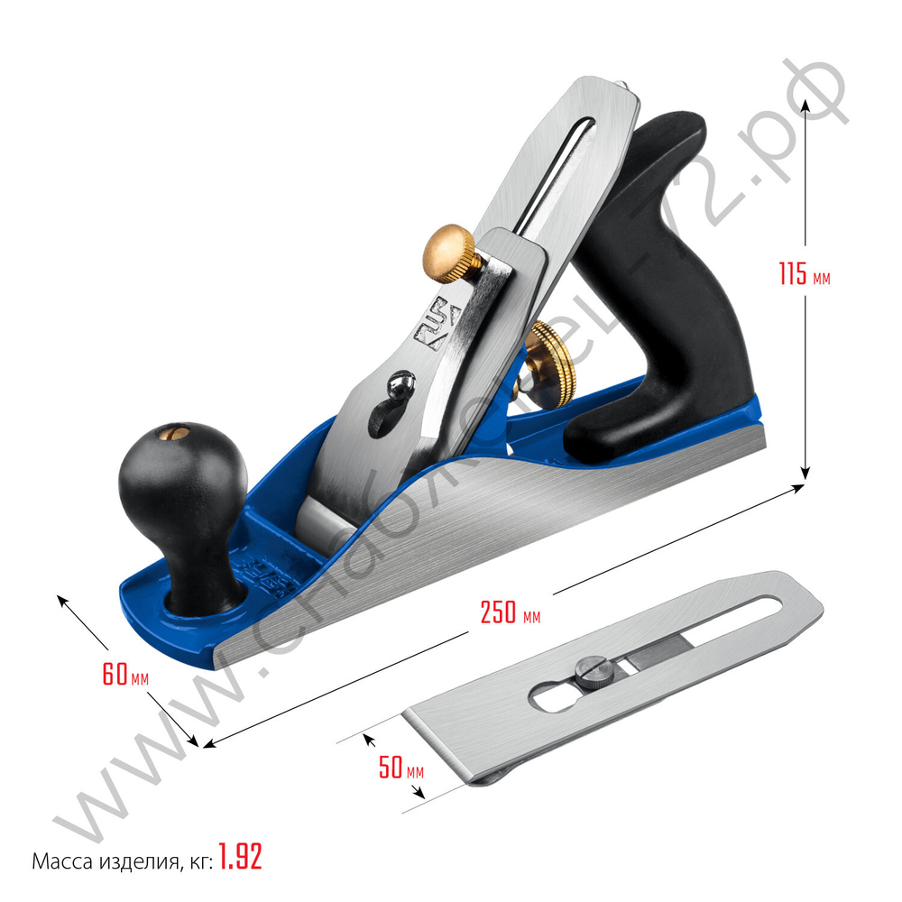 ЗУБР 250х60 мм, №4, Двойной металлический рубанок (18505-25)