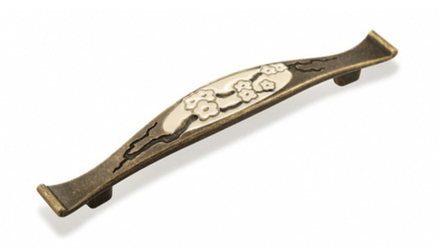 Ручка скоба FS-122, 128 мм, белая эмаль бронза