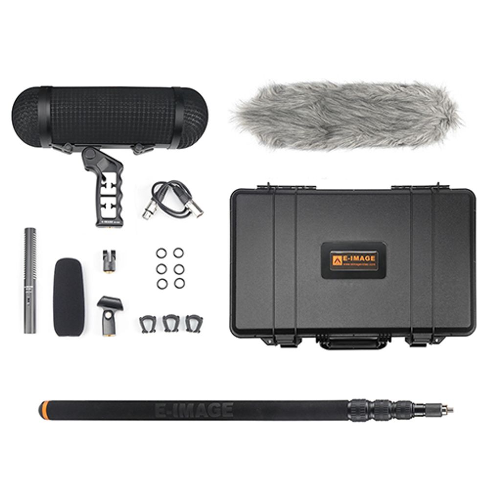 E-IMAGE BPMK1 Microphone kit with Boompole &amp; Blimp. Микрофон с комплектом аксессуаров