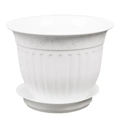 Горшок Виноград, D 19, 1,6 л, прозрачный с поддоном