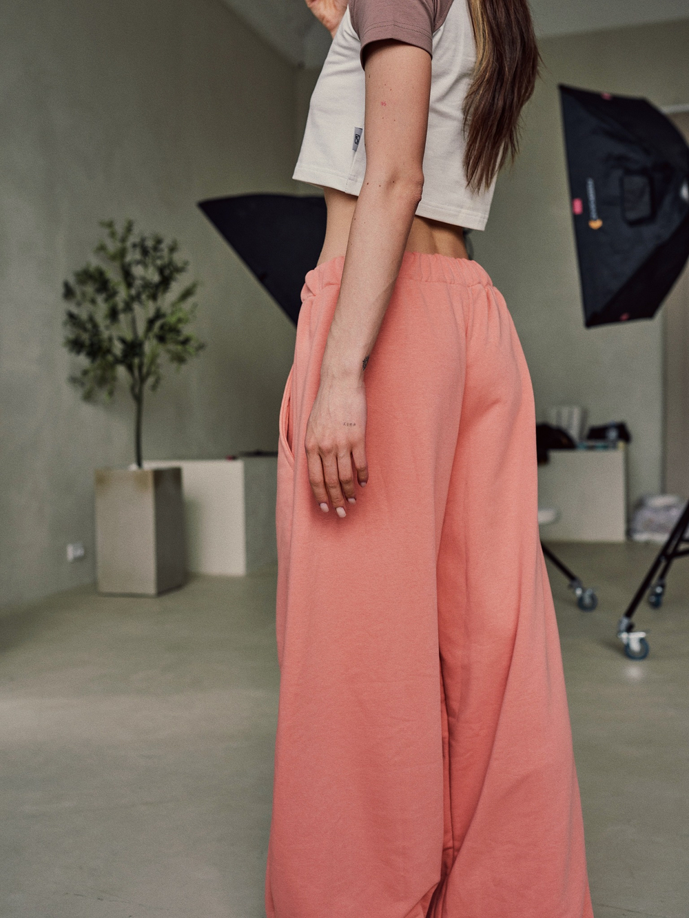 Baggy Trousers LOGO Coral Haze