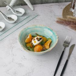 Салатник 450 мл 17*16,5 см h7,5 см Sea Blue Flower Frutti di Mare P.L. [1]