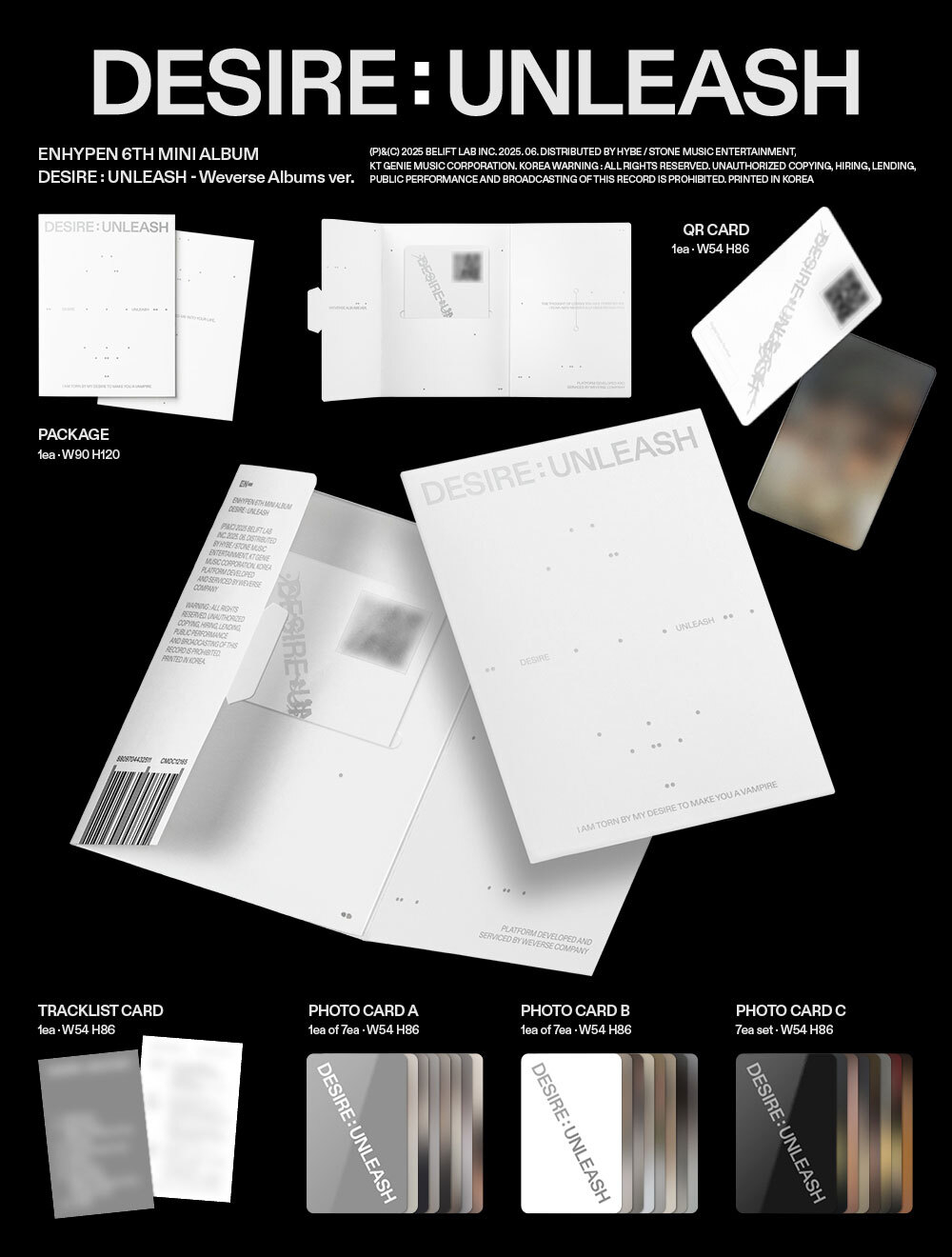 Альбом ENHYPEN - DESIRE : UNLEASH (Weverse Albums ver.) (Weverse shop)