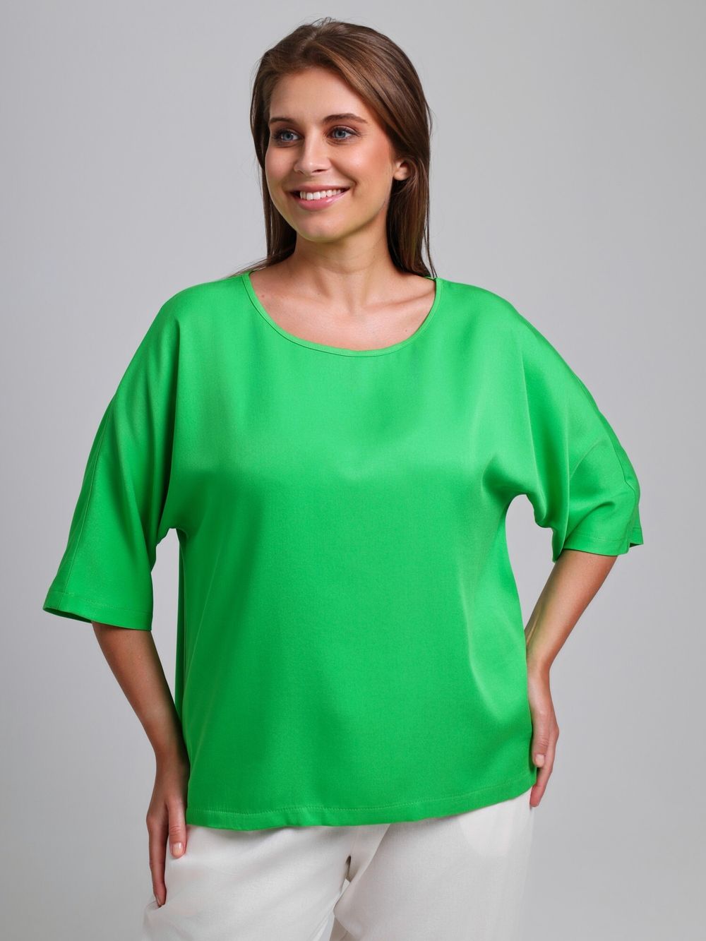 Блузка Летний драйв-2 Виотекс ЯРКО-ЗЕЛЁНЫЙ