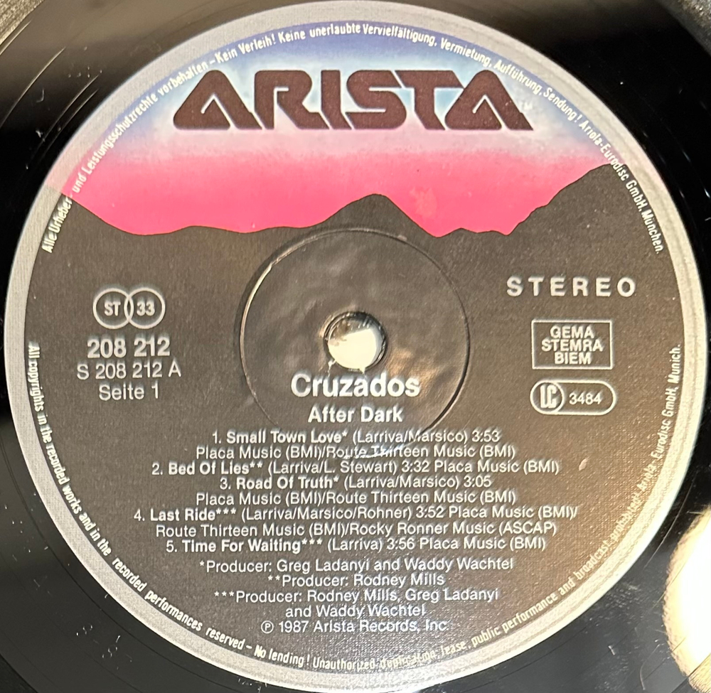 Cruzados- After Dark (Европа 1987г.)