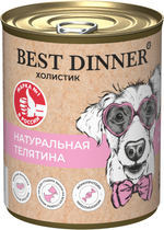 Best Dinner High Premium консервы для взрослых собак и щенков натуральная Телятина 340 г