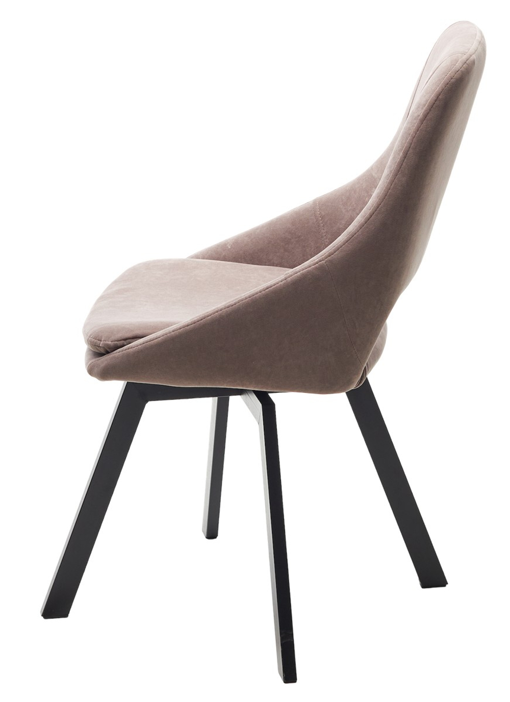 Стул М-City DISAUR Асп (Asp), поворотный на поворотный на 360 градусов, B5 Капучино, Велюр, Черный каркас