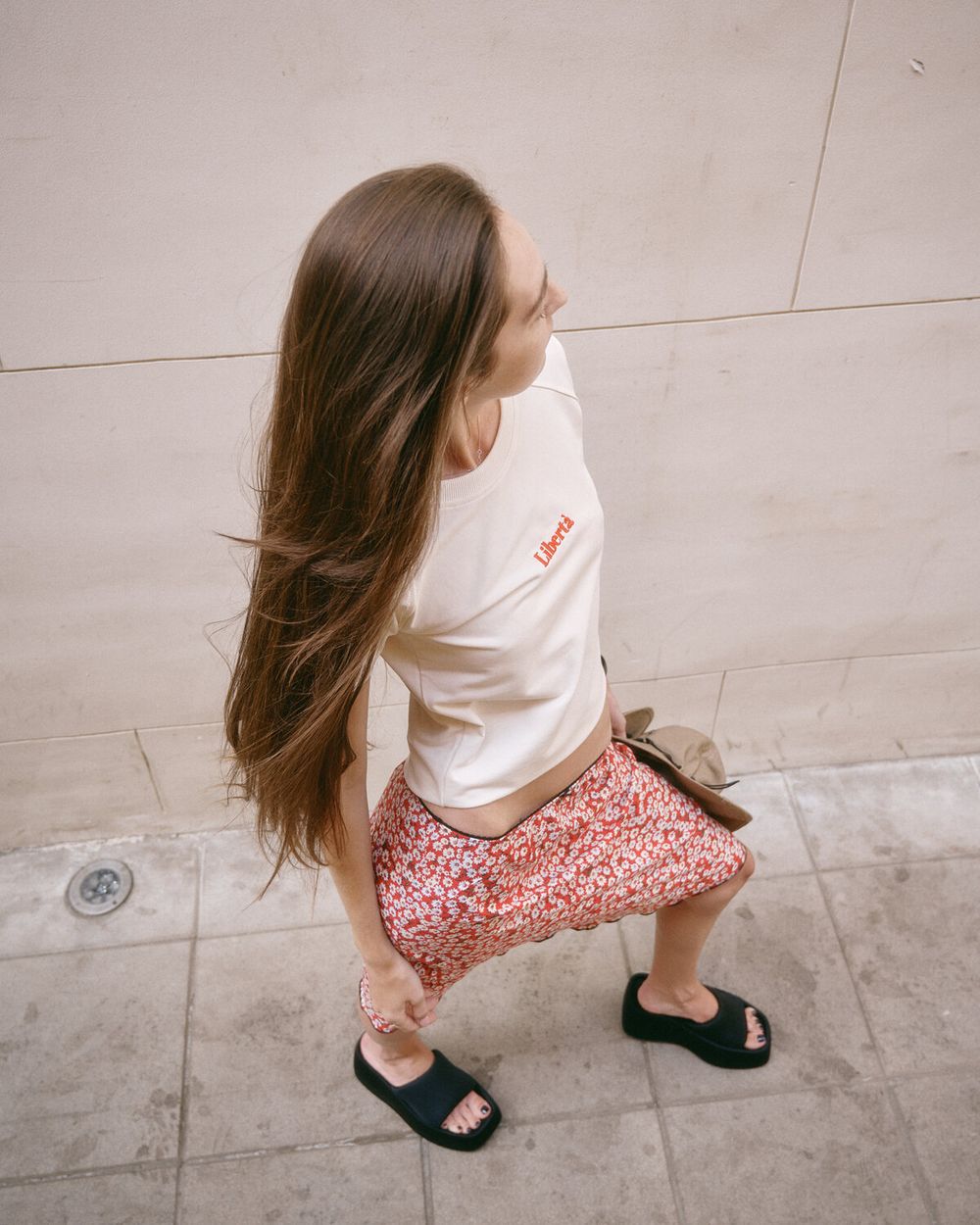 Юбка One Two Midi Lolita Red Flower