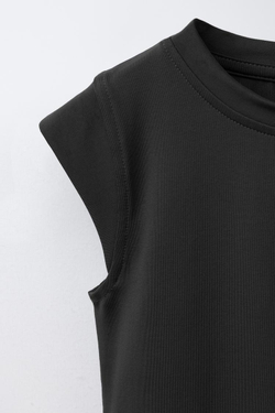 ZARA БОДИ ИЗ ПОЛИАМИДА, ЧЕРНЫЙ