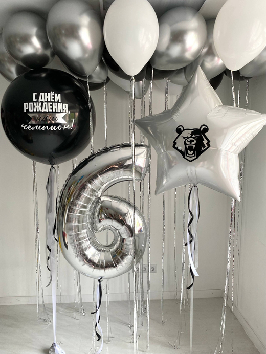 Воздушные шары клуб Лидер Медведь №3661