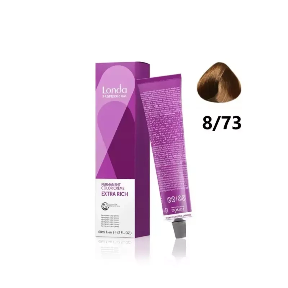 Londa Color стойкая крем-краска, 8/73 светлый блонд коричнево-золотистый, 60мл