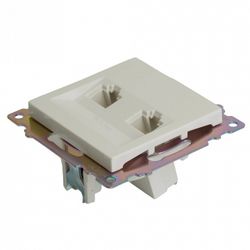 Розетка двойная Ethernet RJ-45 без рамки Stekker Катрин 50003