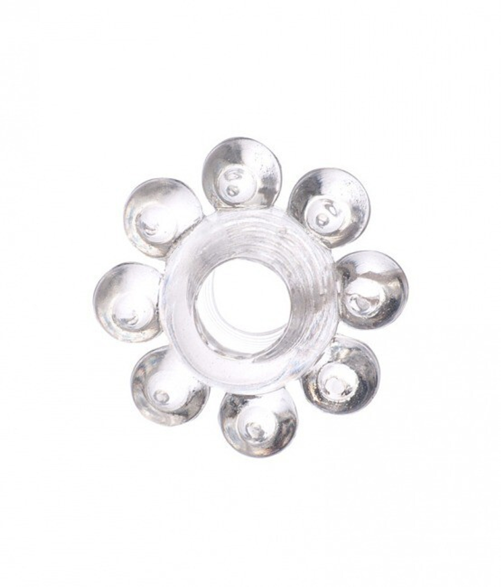 Эрекционное прозрачное кольцо на пенис "Цветок" (Цвет: прозрачный)