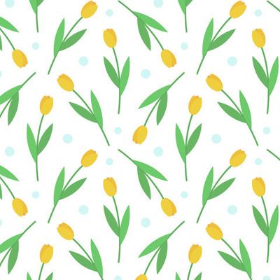 Желтые тюльпаны Pattern Tulips Yellow