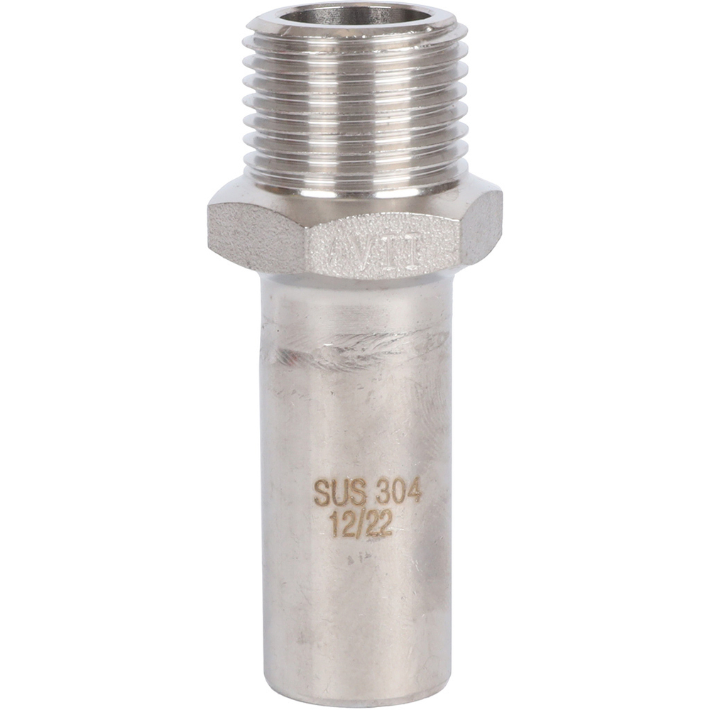 ROMMER Вставка с НР 18x1/2" из нержавеющей стали прессовой