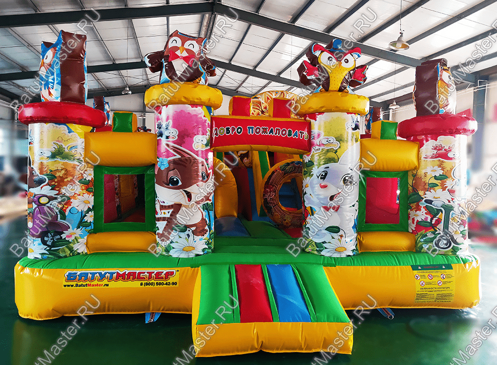 Надувной батут "В гостях у совы", 7*5*3 м