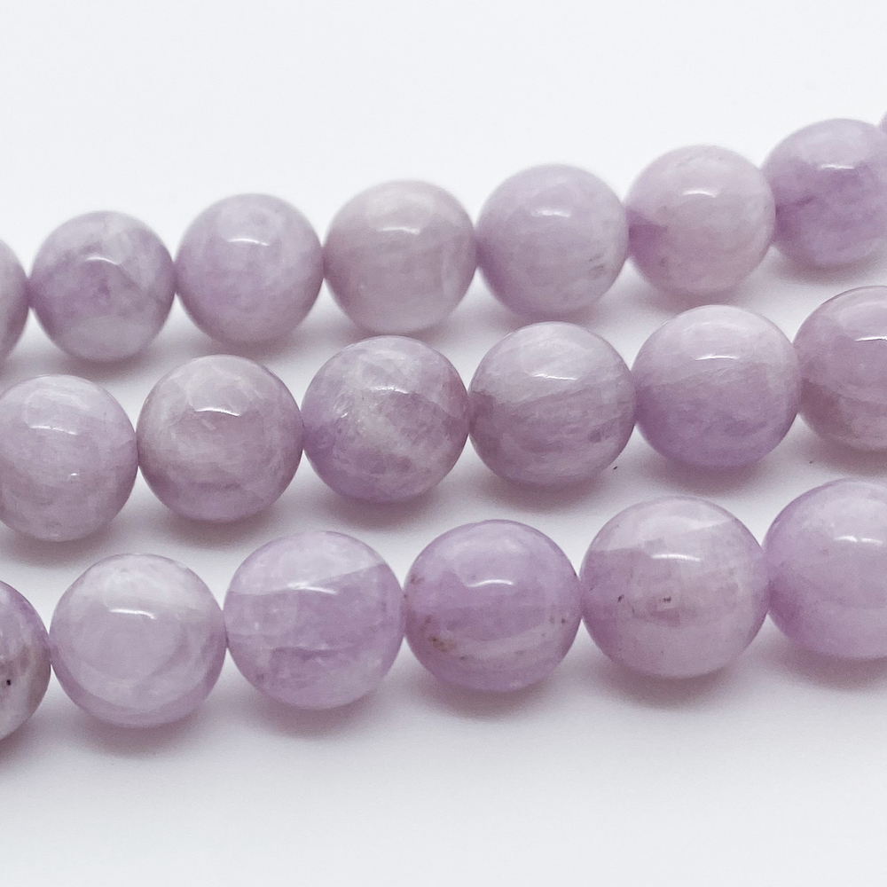 Бусины Кунцит, диаметр 9,7-9,9 мм, цена за 10 шт (1/4 нити)