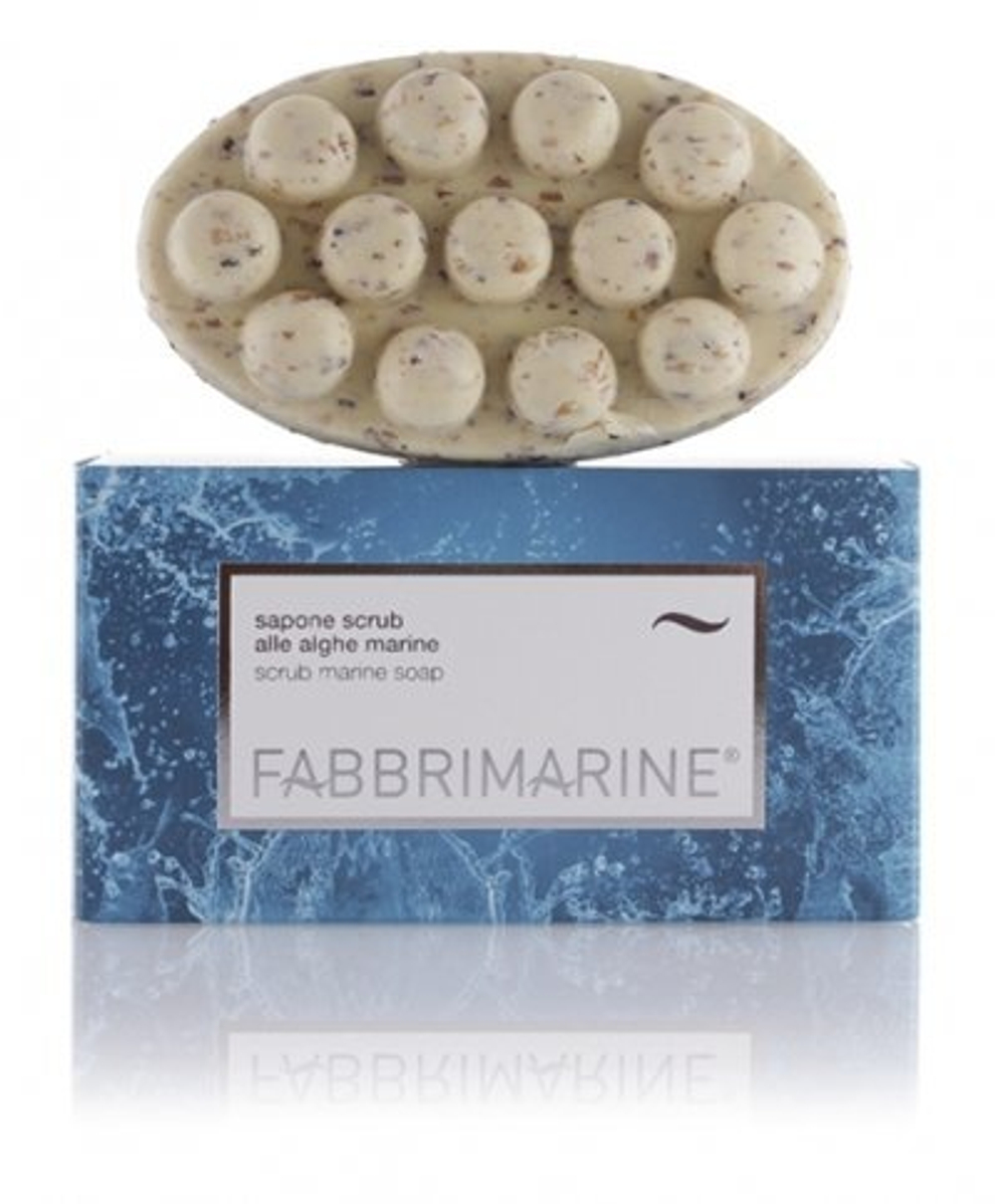 FABBRIMARINE Мыло-скраб из морских водорослей Sapone scrub alle alghe marina Scrub marine soap 150 гр